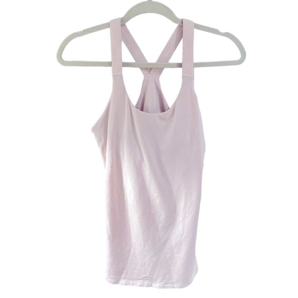 Athleta Light Pink Cross Back Tank with Built-In Bra - Size Medium! 🌸 - Picture 1 of 3